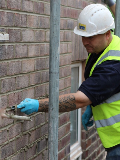 CPM Contracts vans on site.